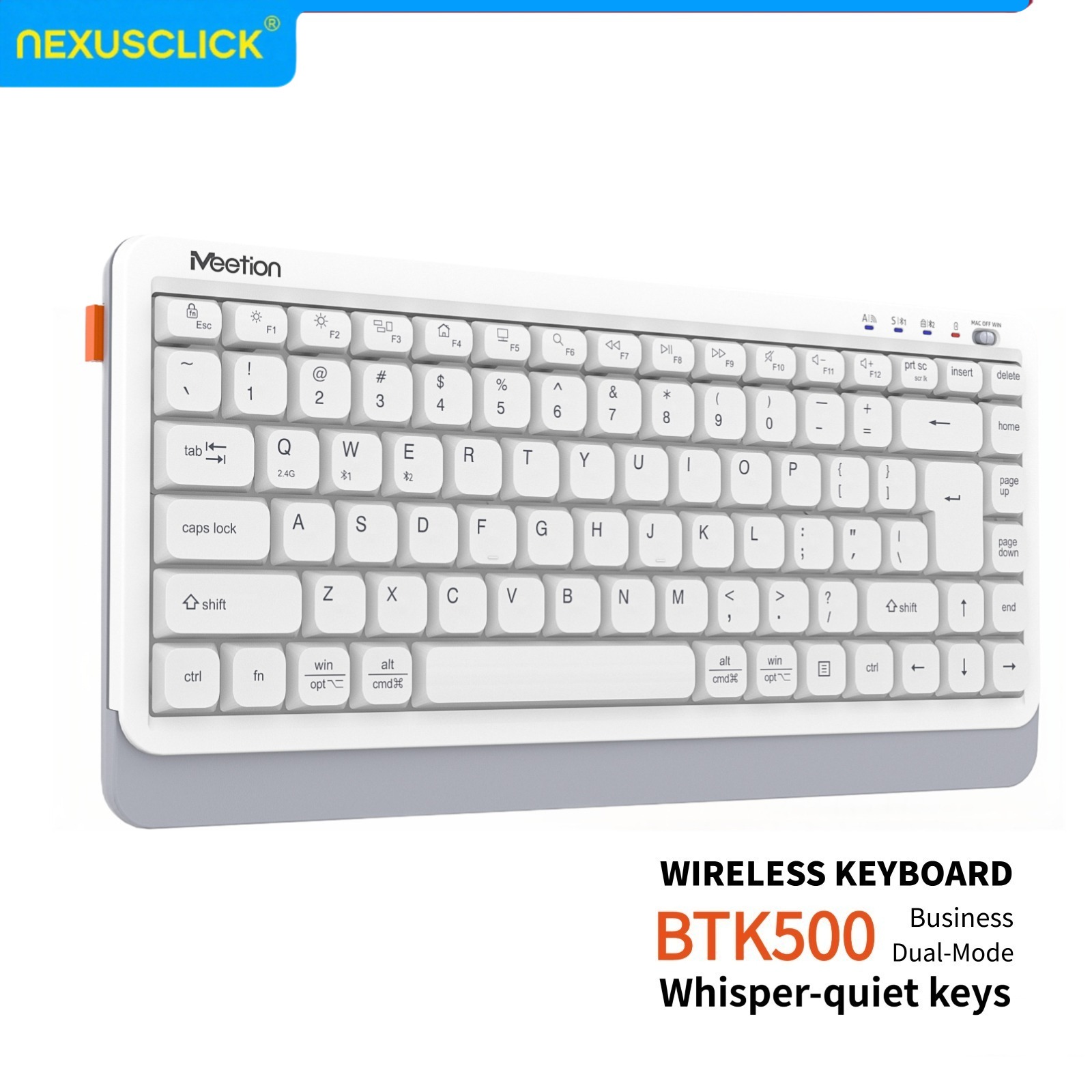 Gaming Keyboard That Is Quiet - คีย์บอร์ดไร้สาย NexusClick Quiet Ultra Slim แบบสองโหมด,