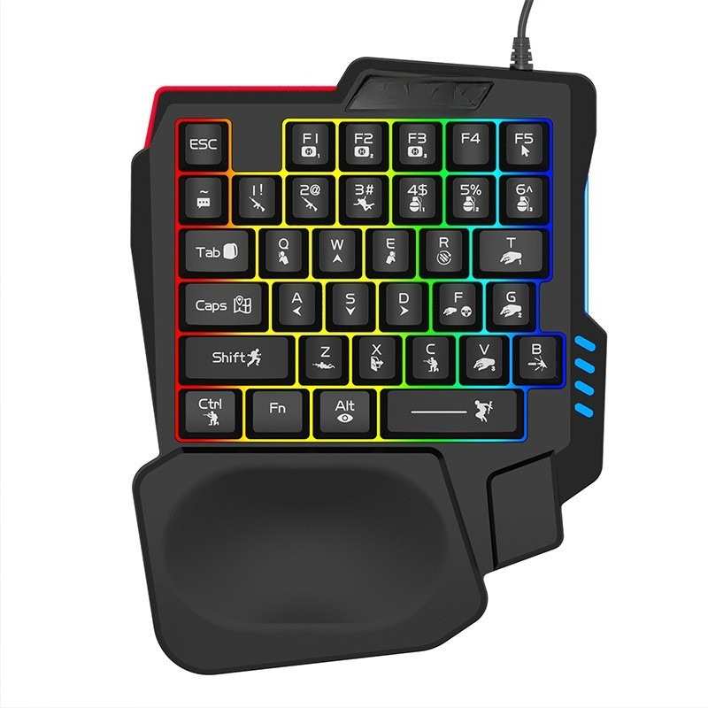Keyboard Gaming Amazon - คีย์บอร์ด K5 แบบใช้มือเดียว Gungod Throne คีย์บอร์ดเกมมิ่งแบบกลไกสำหรับมือซ้าย