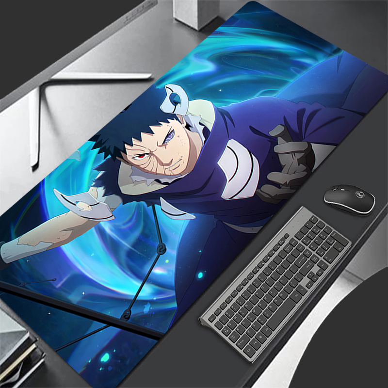 Gaming Keyboard Brands - แผ่นรองเมาส์อะนิเมะคาร์เปขนาดใหญ่นารูโตะ โอบิโตะ อุจิวะพีซีเกมเมอร์คอมพิวเตอร์เมาส์แพด วาร์มิโลคีย์บอร์ดอุปกรณ์เสริมสำหรับเล่นเกมแผ่นรองเม้าส์แบบขยาย