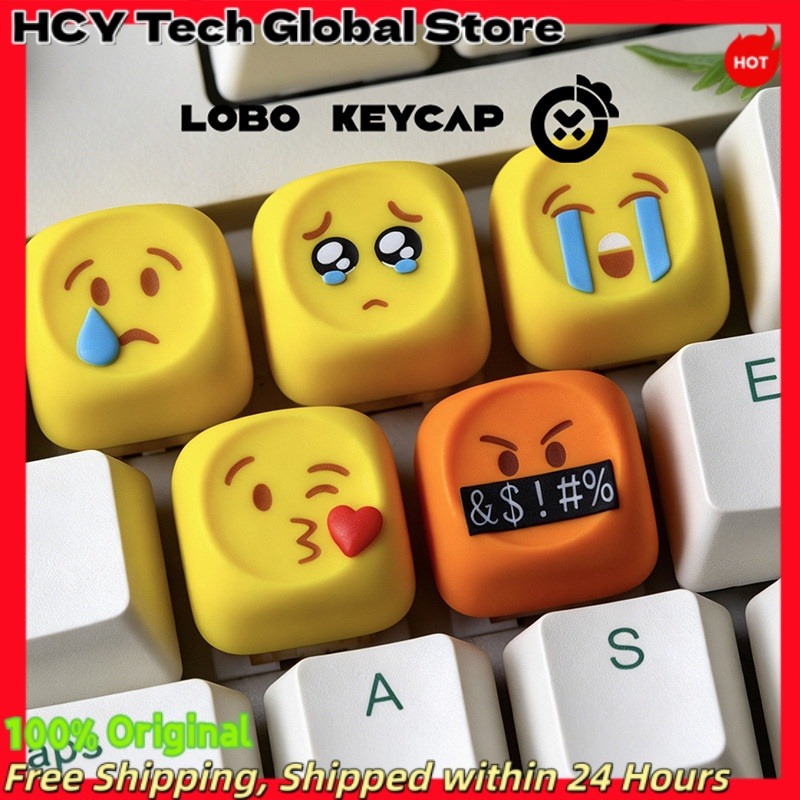 Gaming Keyboard Emoji - HCY คีย์แคปสั่งทำพิเศษ ซีรีส์อีโมจิใหม่ คีย์แคปเรซิ่นงานฝีมือ ของตกแต่งเกมมิ่งน่ารัก ของสะสม