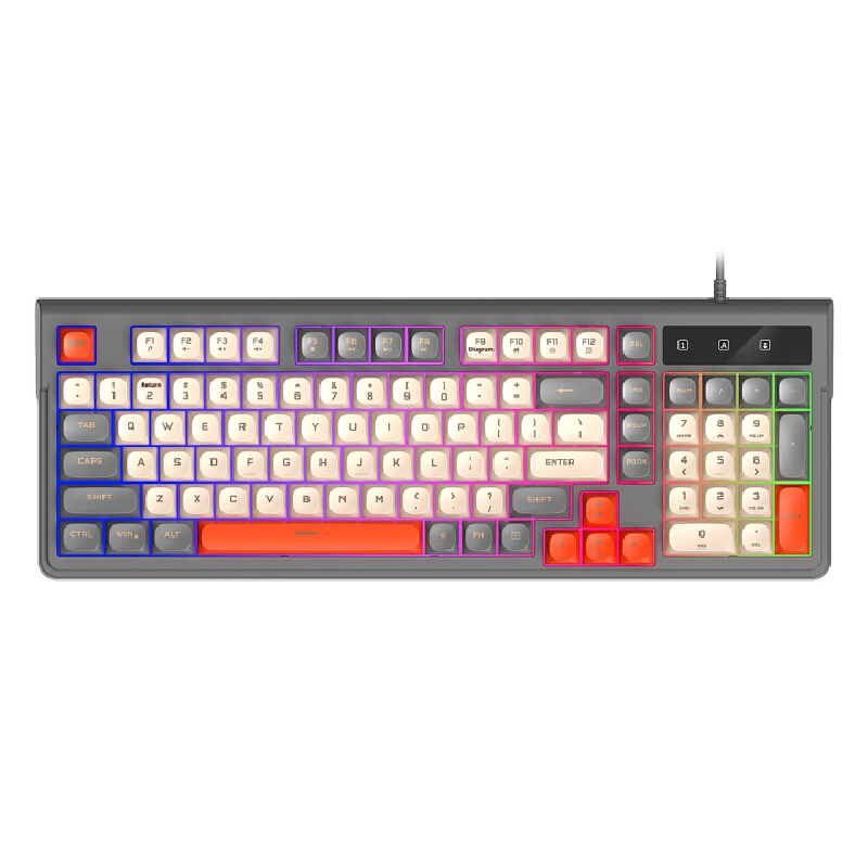 คีย์บอร์ดเกมมิ่งแบบมีสาย 98 ปุ - Gaming Keyboard That Is Quiet บทวิจารณ์และราคา