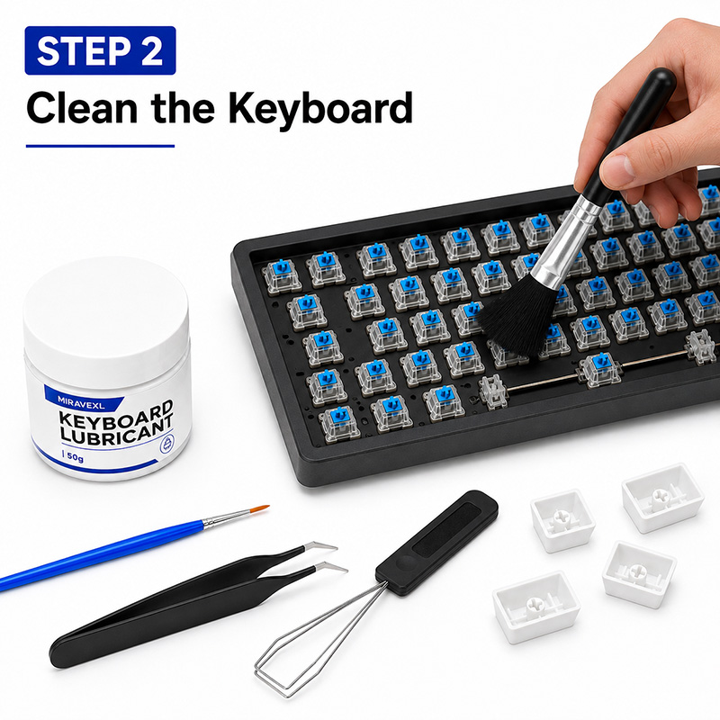 ชุดหล่อลื่นคีย์บอร์ด MIRAVEXL  - Gaming Keyboard That Is Quiet บทวิจารณ์และราคา