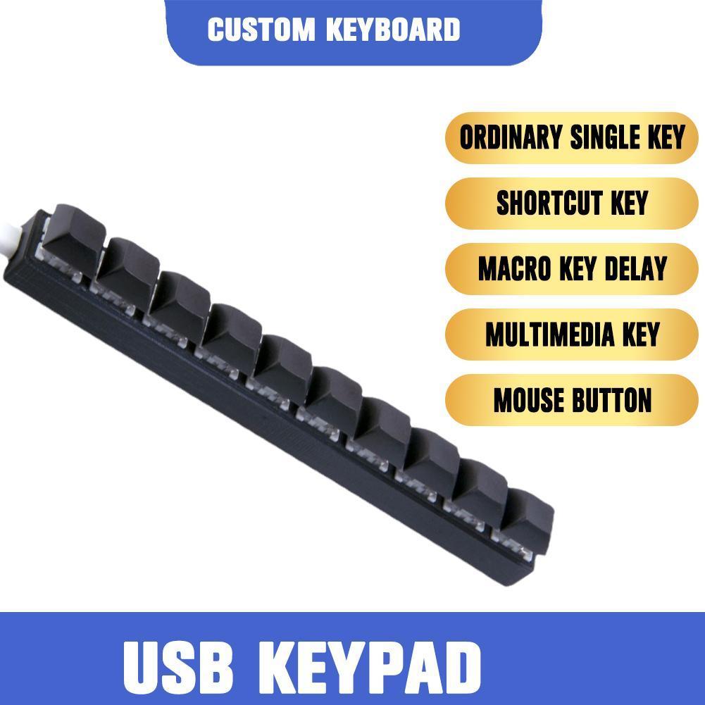 Custom Mini USB แบบมีสาย 10 คี - Gaming Keyboard Budget บทวิจารณ์และราคา