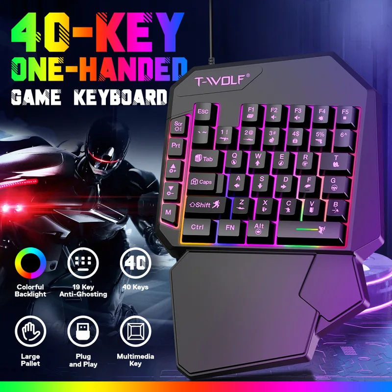 5 ใน 1 ชุด 35 คีย์ คีย์บอร์ดเก - Gaming Keyboard 1 Hand บทวิจารณ์และราคา