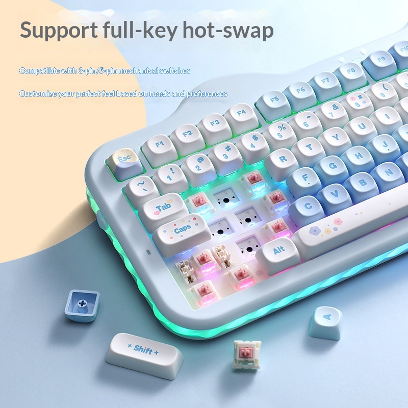YUNZII C98 คีย์บอร์ดแบบสามโหมด - Gaming Keyboard That Is Quiet บทวิจารณ์และราคา
