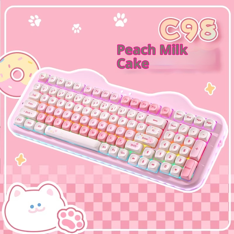 YUNZII C98 คีย์บอร์ดแบบสามโหมด - Gaming Keyboard That Is Quiet บทวิจารณ์และราคา