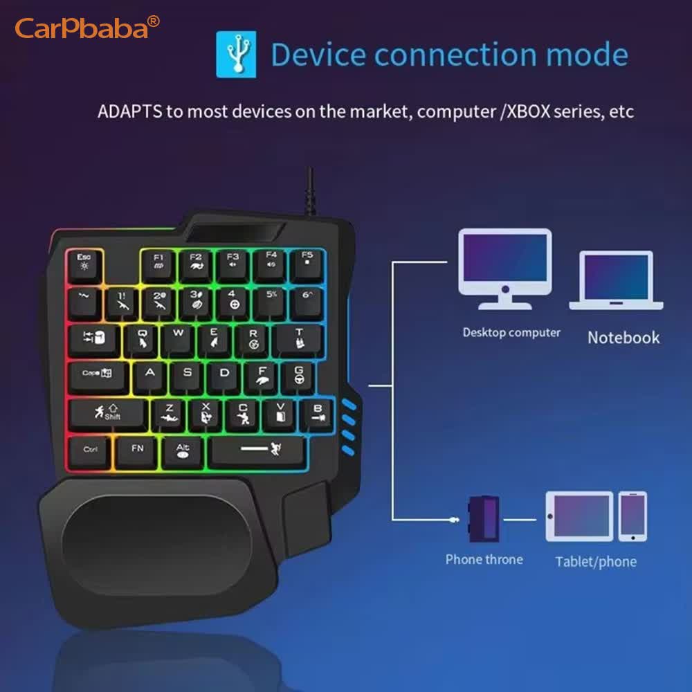 ชุดคีย์บอร์ดเกมมิ่งแบบมือเดียว - Gaming Keyboard 1 Hand บทวิจารณ์และราคา