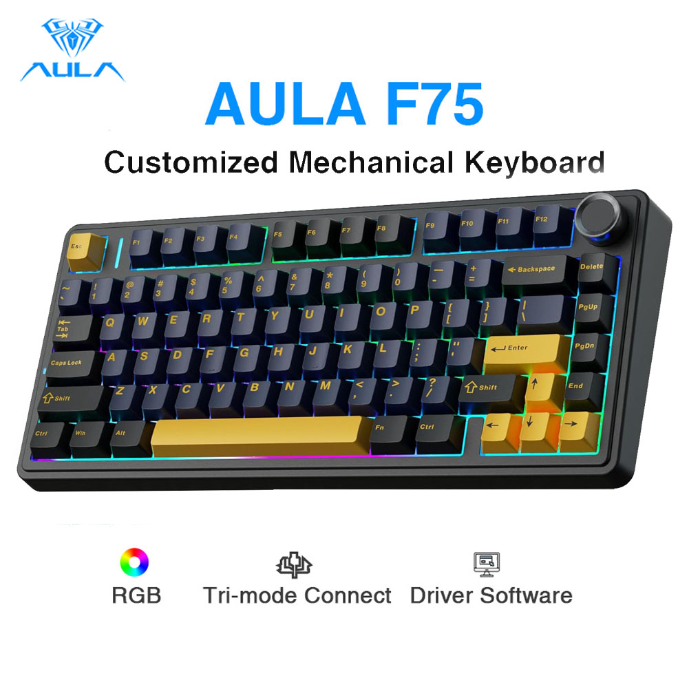 คีย์บอร์ดแบบกลไก Aula F75, ปุ่ - Gaming Keyboard Number Pad บทวิจารณ์และราคา