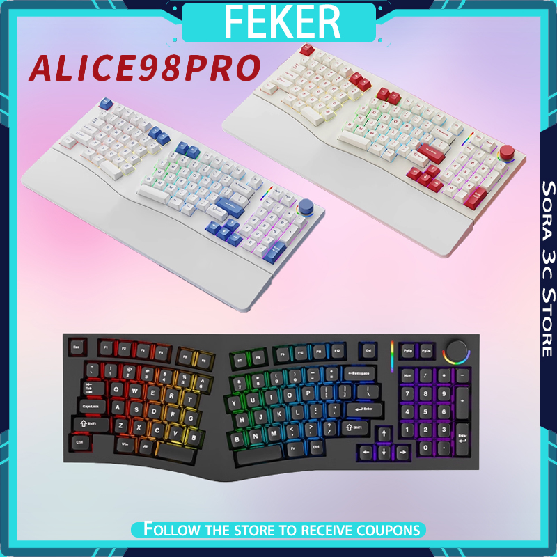 คีย์บอร์ดกลไก FEKER Alice98pro - Gaming Keyboard Hot Swappable บทวิจารณ์และราคา