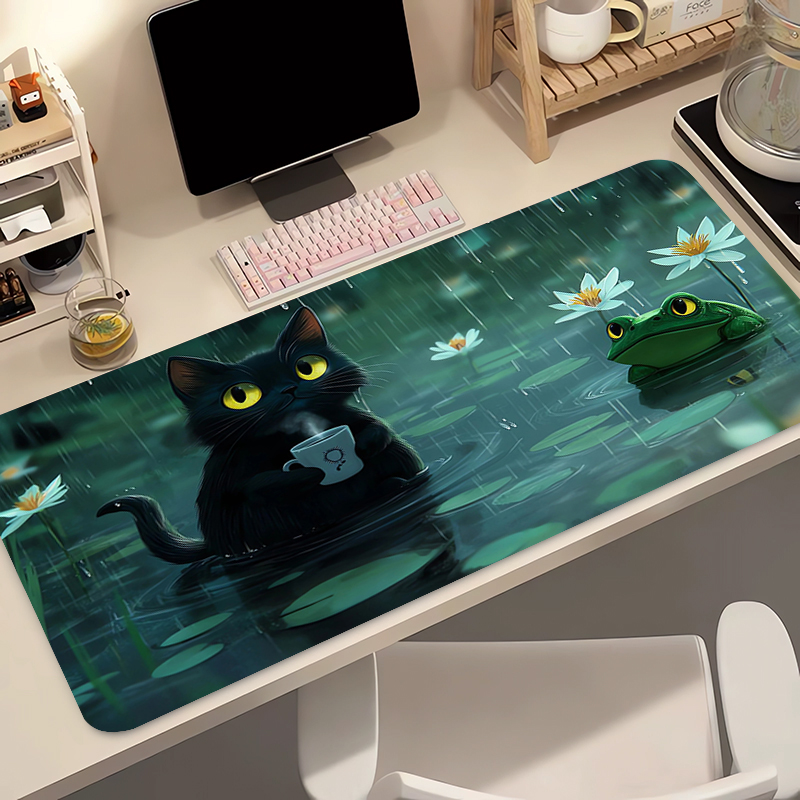 แผ่นรองเมาส์ซิลิโคนลายแมวดำน่า - Gaming Keyboard And Mouse บทวิจารณ์และราคา