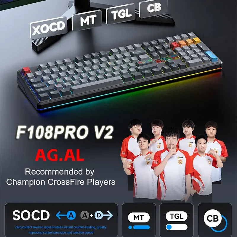 คีย์บอร์ดเกมมิ่ง AULA F108 Pro - Gaming Keyboard Hot Swappable บทวิจารณ์และราคา