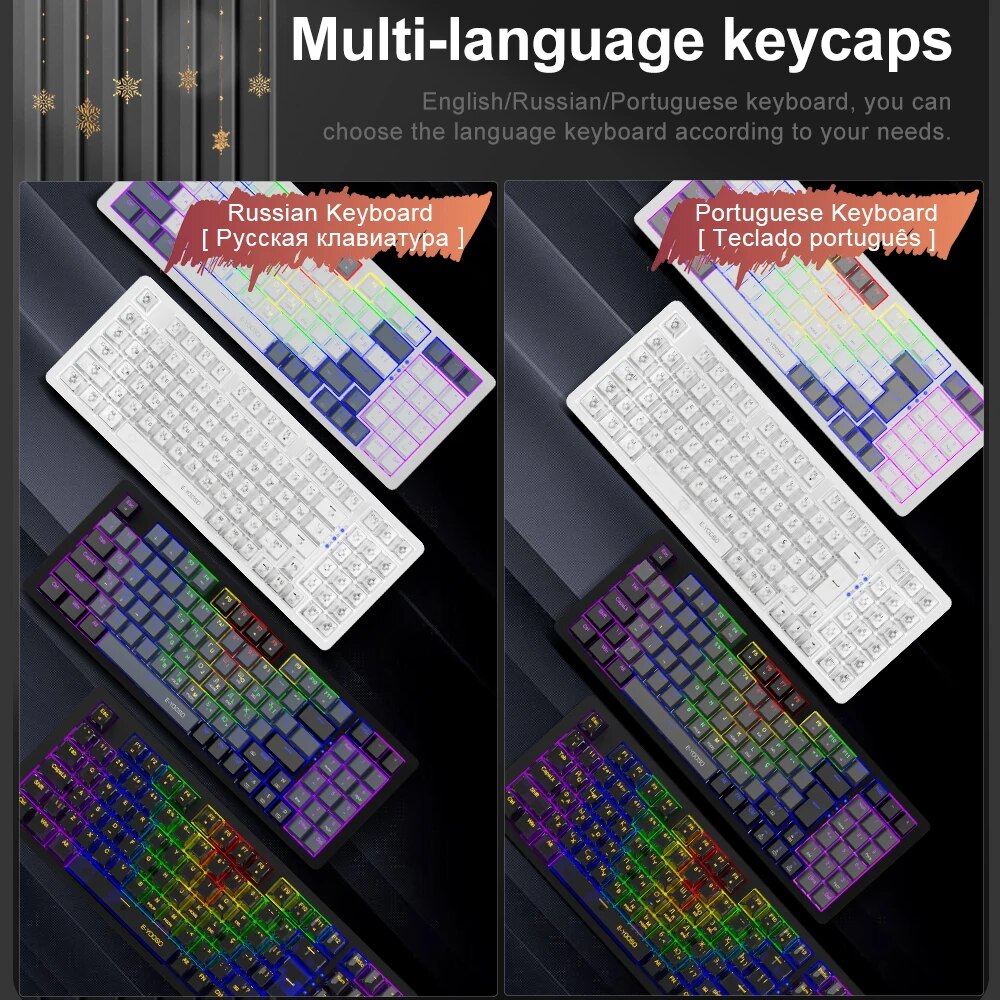 คีย์บอร์ดเกมกลไก USB แบบมีสาย  - Gaming Keyboard Budget บทวิจารณ์และราคา