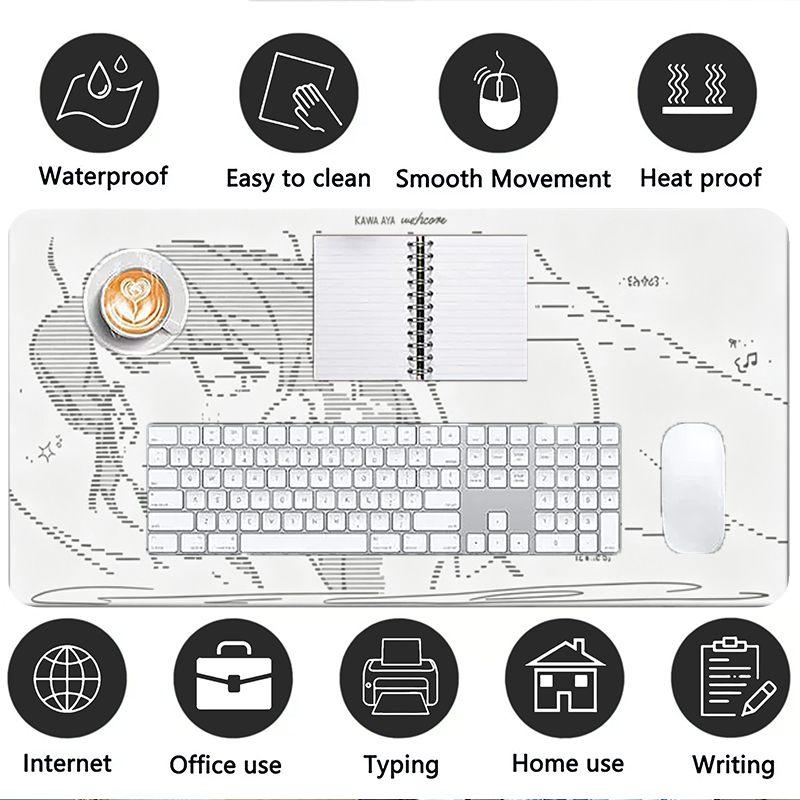 แผ่นรองเมาส์หนังลายการ์ตูนอนิเ - Gaming Keyboard And Mouse บทวิจารณ์และราคา